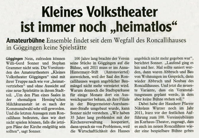 Zeitungsartikel Augsburger Allgemeine