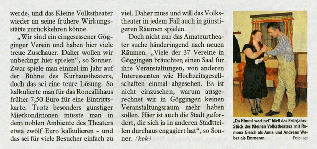 Zeitungsartikel Augsburger Allgemeine
